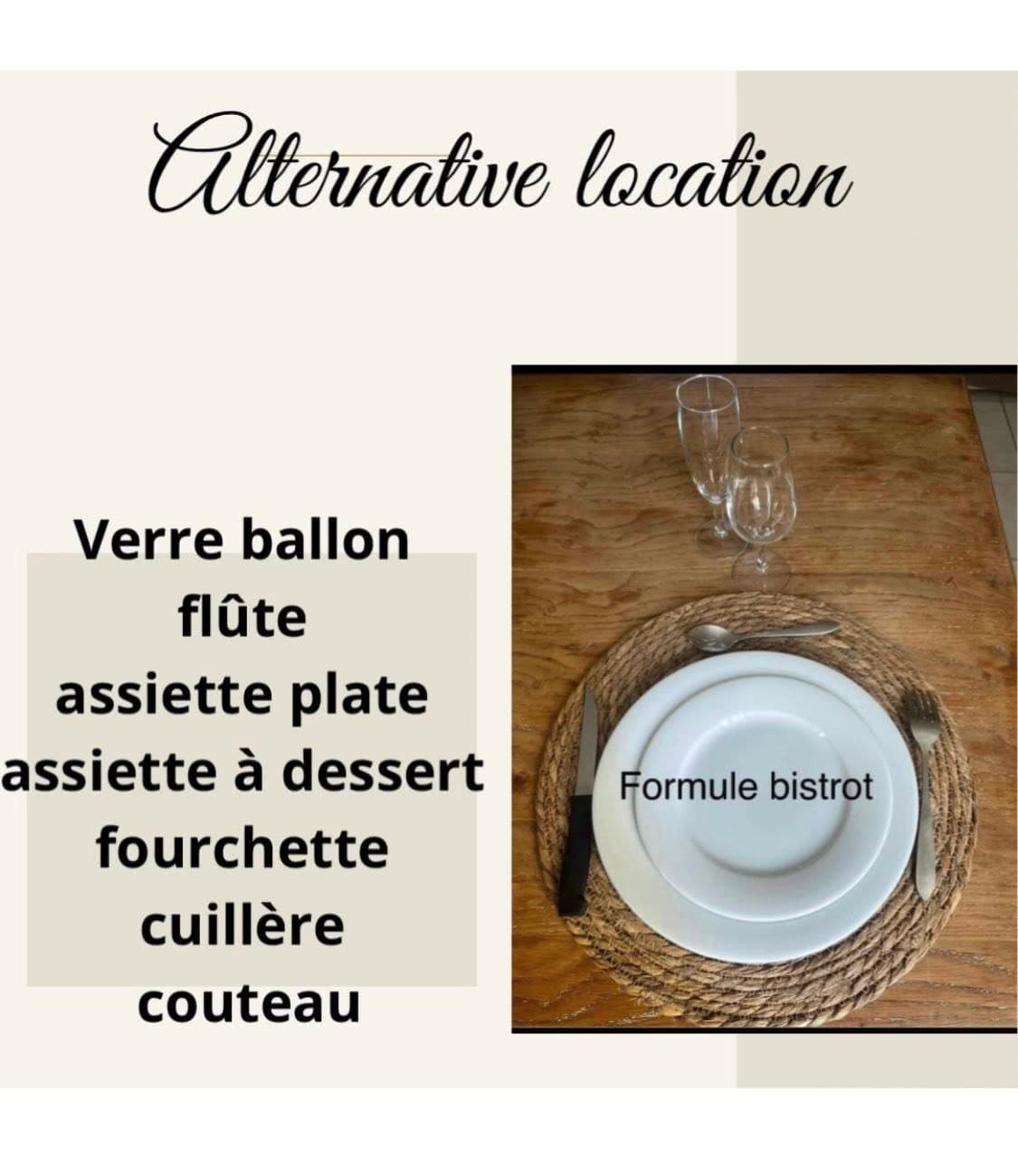 Présentation de la formule Bistrot